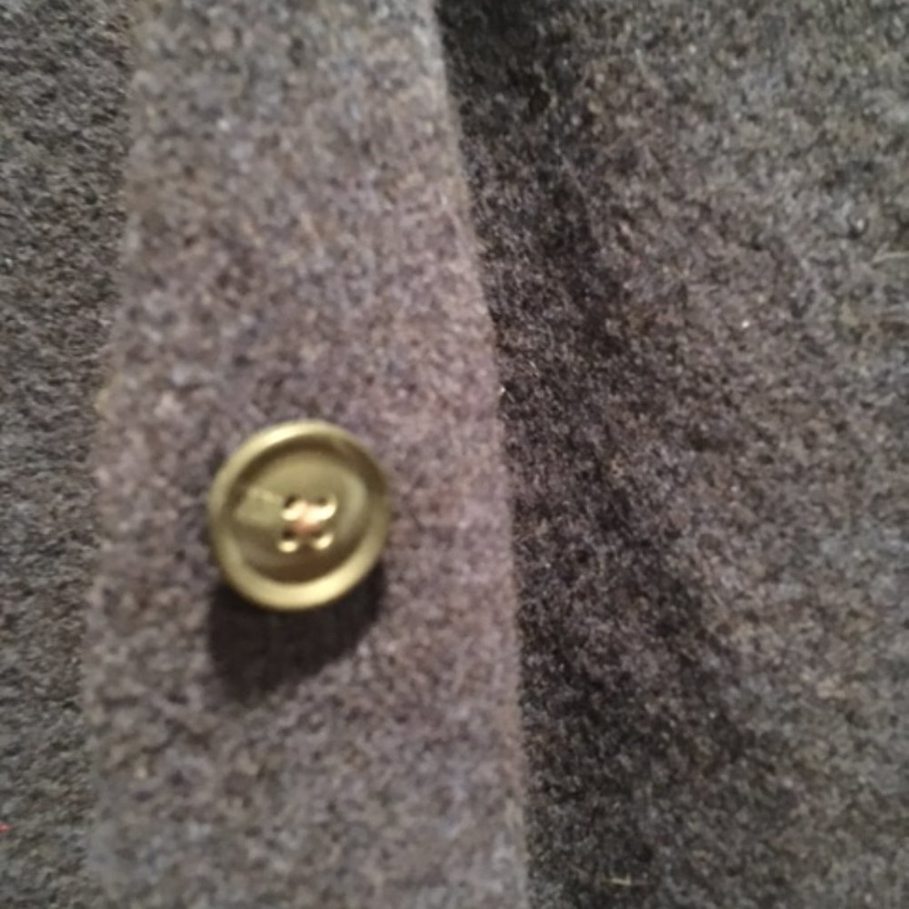 Banana Republic Dark Blue/Navy Imitation Fur-Trimmed Cardigan, Small - Picture 3 of 4